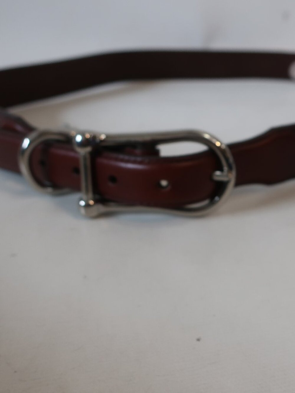 Mens Orvis Brown Braided Leather Belt W/Silver Hardware 46